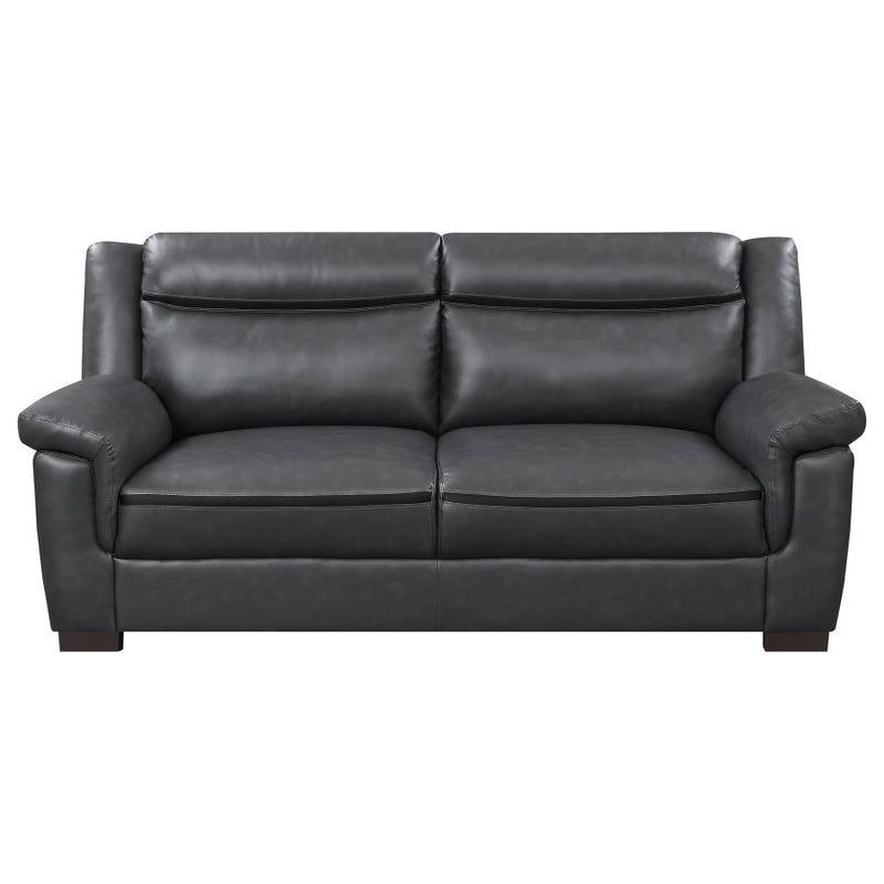 Arabella Upholstered Padded Arm Sofa Grey-zoom-