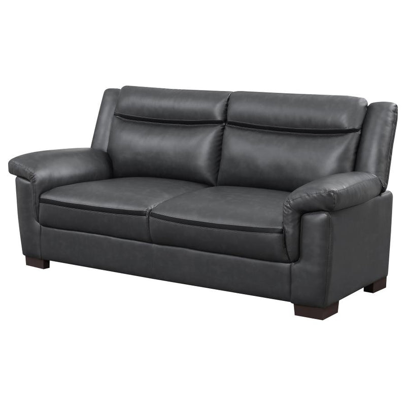 Arabella Upholstered Padded Arm Sofa Grey-zoom-