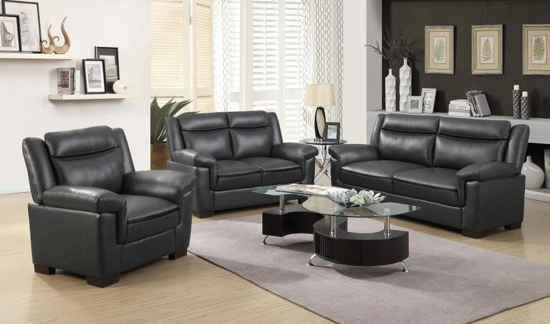 Arabella Upholstered Padded Arm Sofa Grey-zoom-