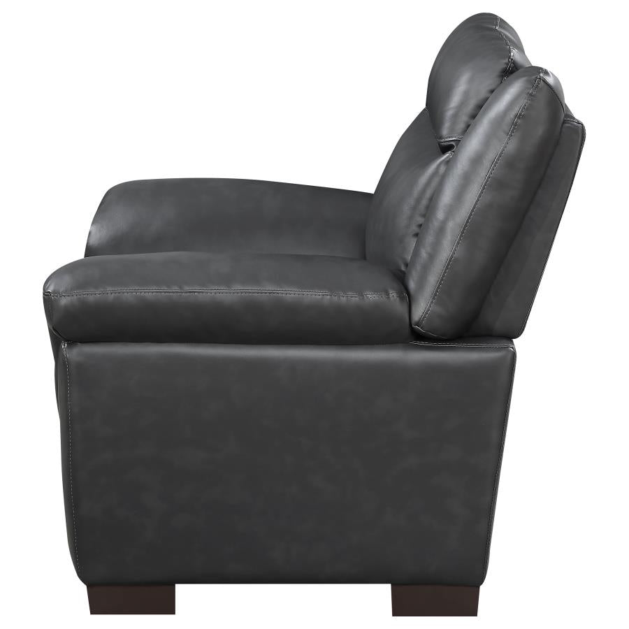 Arabella Upholstered Padded Arm Accent Chair Grey-5