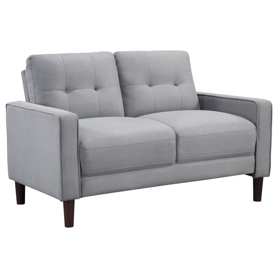 Bowen 2-piece Upholstered Track Arm Tufted Sofa Set Grey-7