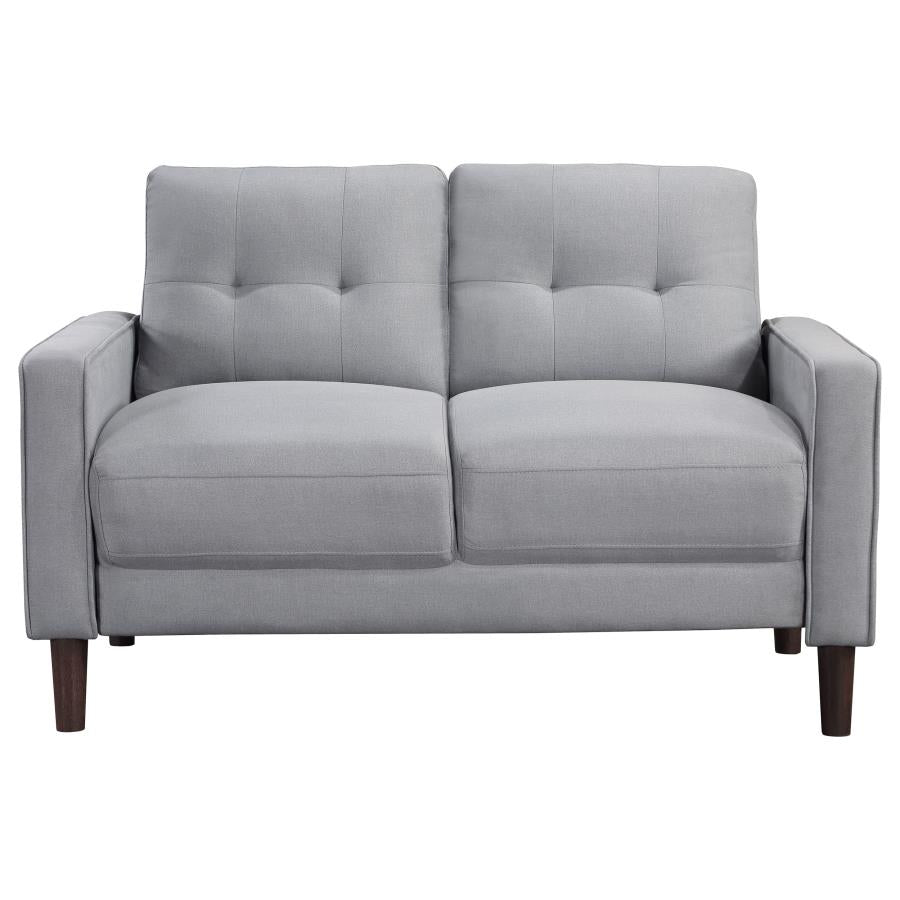 Bowen 2-piece Upholstered Track Arm Tufted Sofa Set Grey-8
