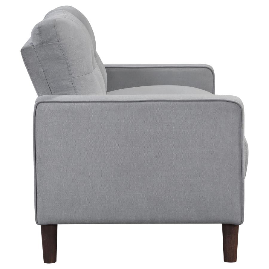 Bowen 2-piece Upholstered Track Arm Tufted Sofa Set Grey-10