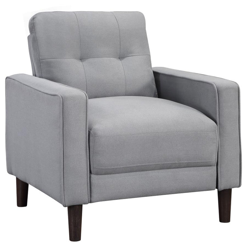 Bowen 3-piece Upholstered Track Arm Tufted Sofa Set Grey-zoom-