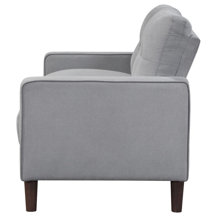 Bowen Upholstered Track Arm Tufted Loveseat Grey-5