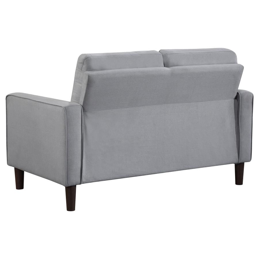 Bowen Upholstered Track Arm Tufted Loveseat Grey-zoom-6