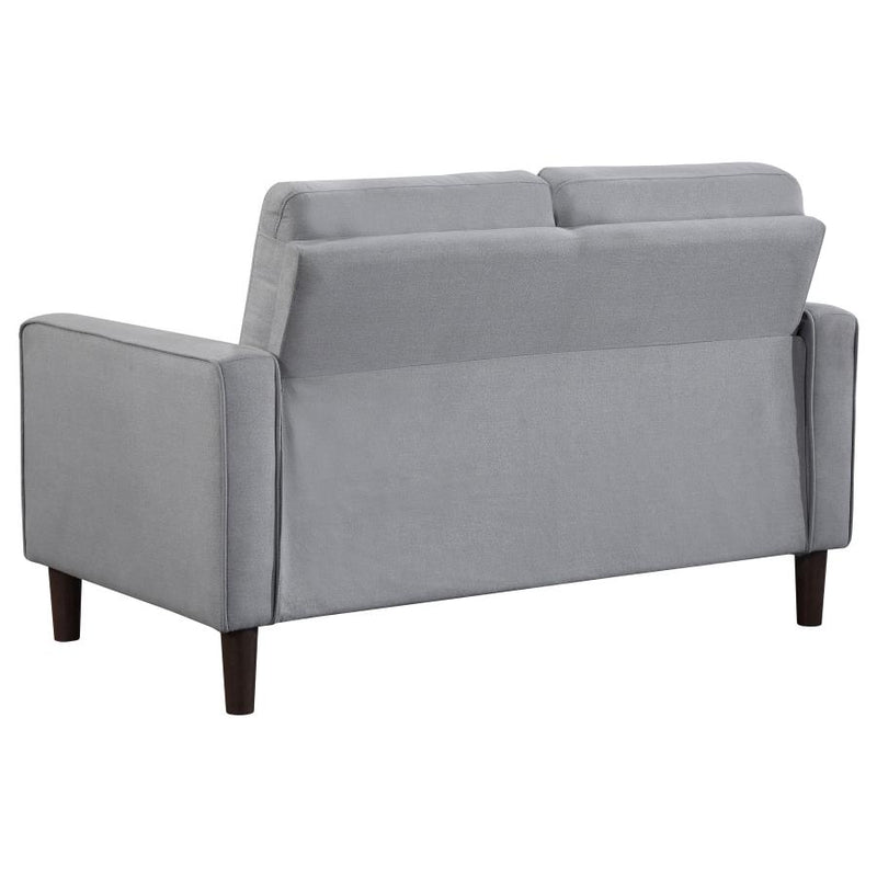 Bowen Upholstered Track Arm Tufted Loveseat Grey-zoom-