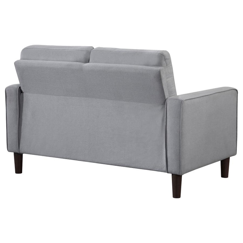 Bowen Upholstered Track Arm Tufted Loveseat Grey-zoom-