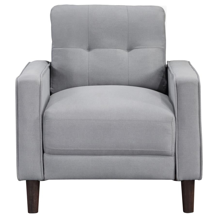 Bowen Upholstered Track Arm Tufted Accent Chair Grey-3