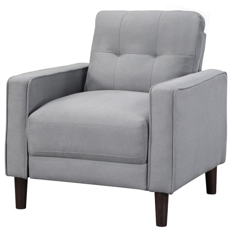 Bowen Upholstered Track Arm Tufted Accent Chair Grey-zoom-