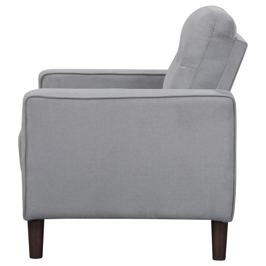Bowen Upholstered Track Arm Tufted Accent Chair Grey-5