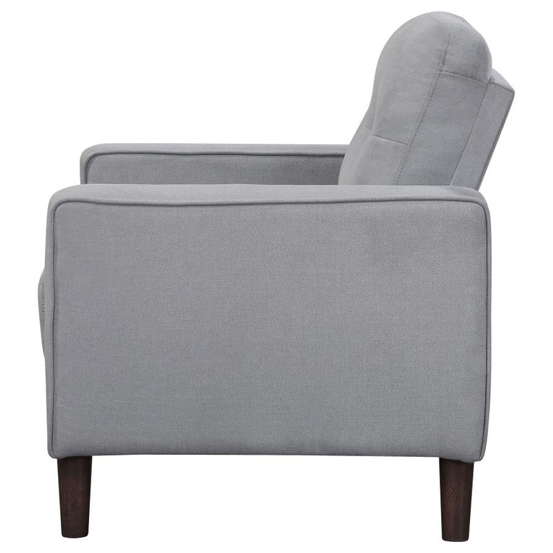 Bowen Upholstered Track Arm Tufted Accent Chair Grey-zoom-