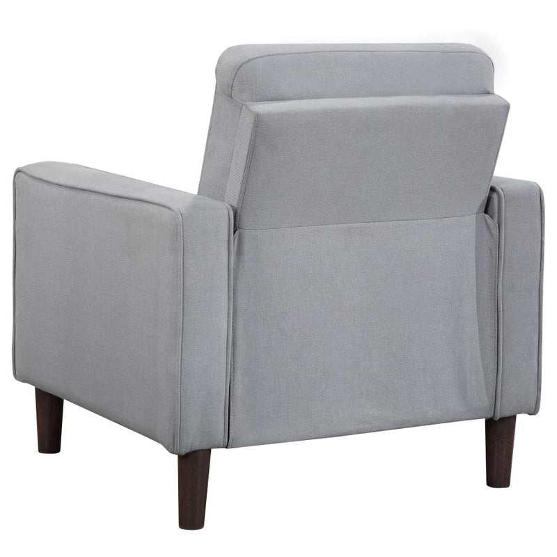 Bowen Upholstered Track Arm Tufted Accent Chair Grey-zoom-