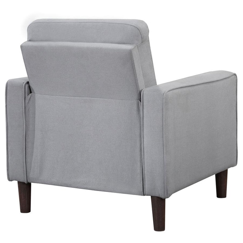 Bowen Upholstered Track Arm Tufted Accent Chair Grey-zoom-