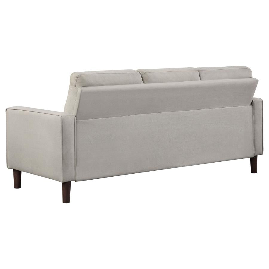 Bowen 2-piece Upholstered Track Arm Tufted Sofa Set Beige-5