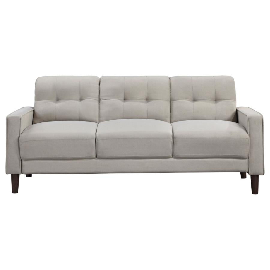 Bowen 3-piece Upholstered Track Arm Tufted Sofa Set Beige-4