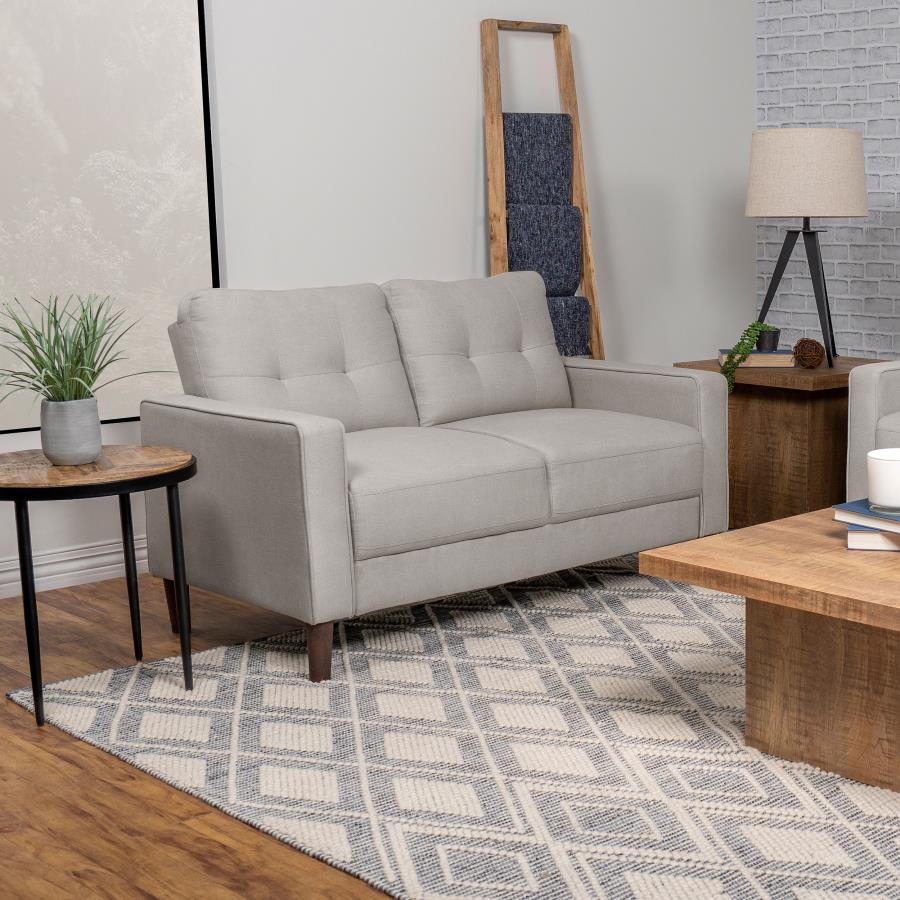 Bowen Upholstered Track Arm Tufted Loveseat Beige-2