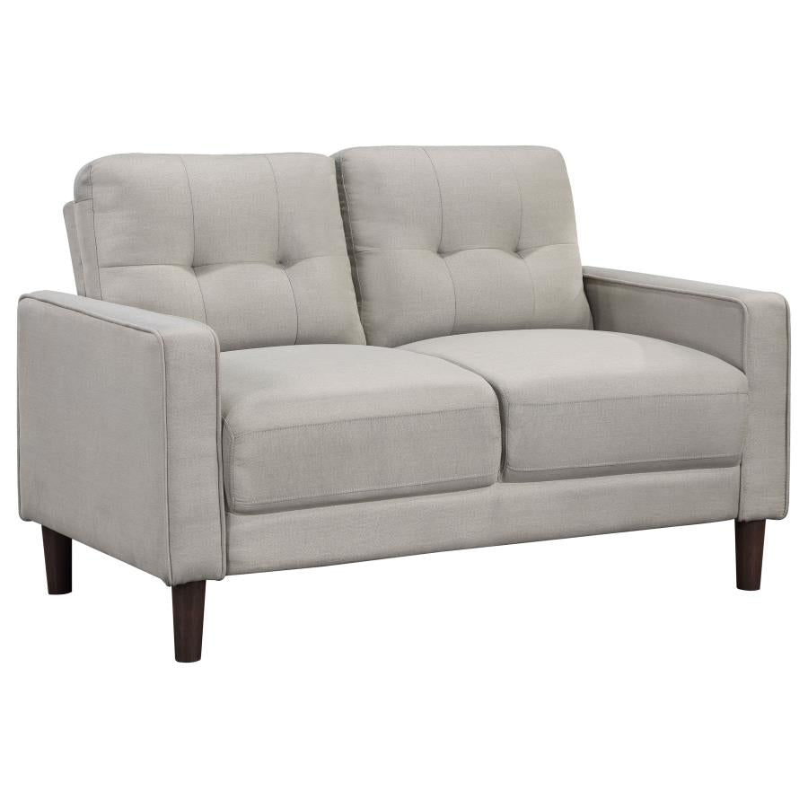 Bowen Upholstered Track Arm Tufted Loveseat Beige-1