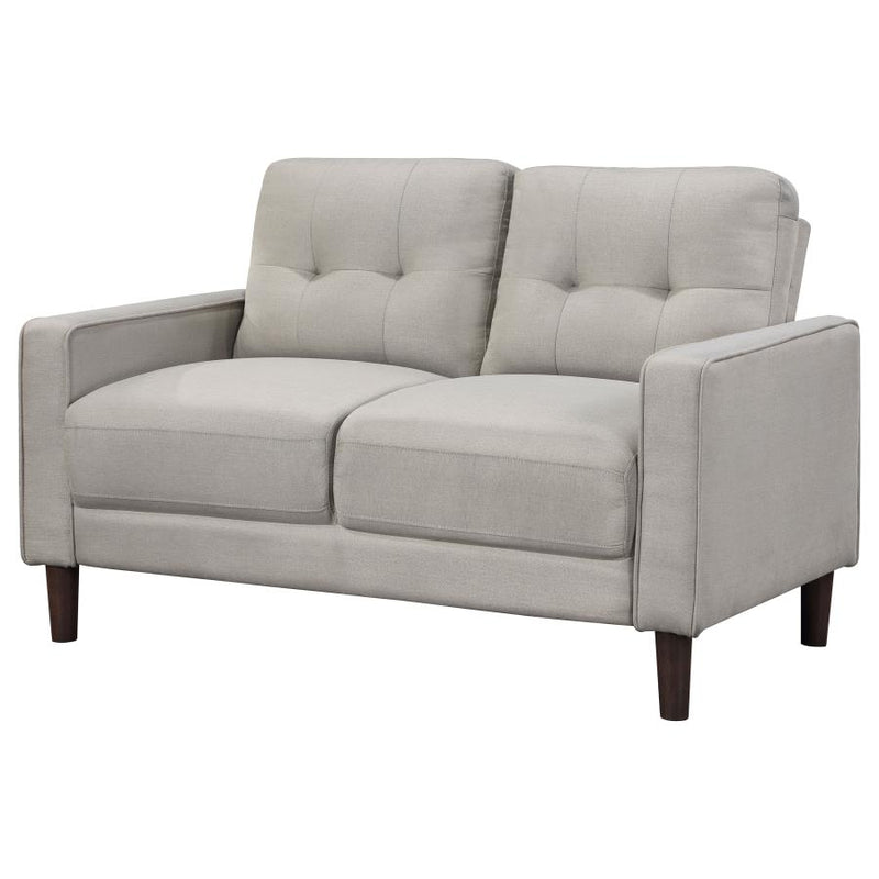 Bowen Upholstered Track Arm Tufted Loveseat Beige-zoom-