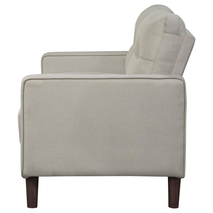 Bowen Upholstered Track Arm Tufted Loveseat Beige-5
