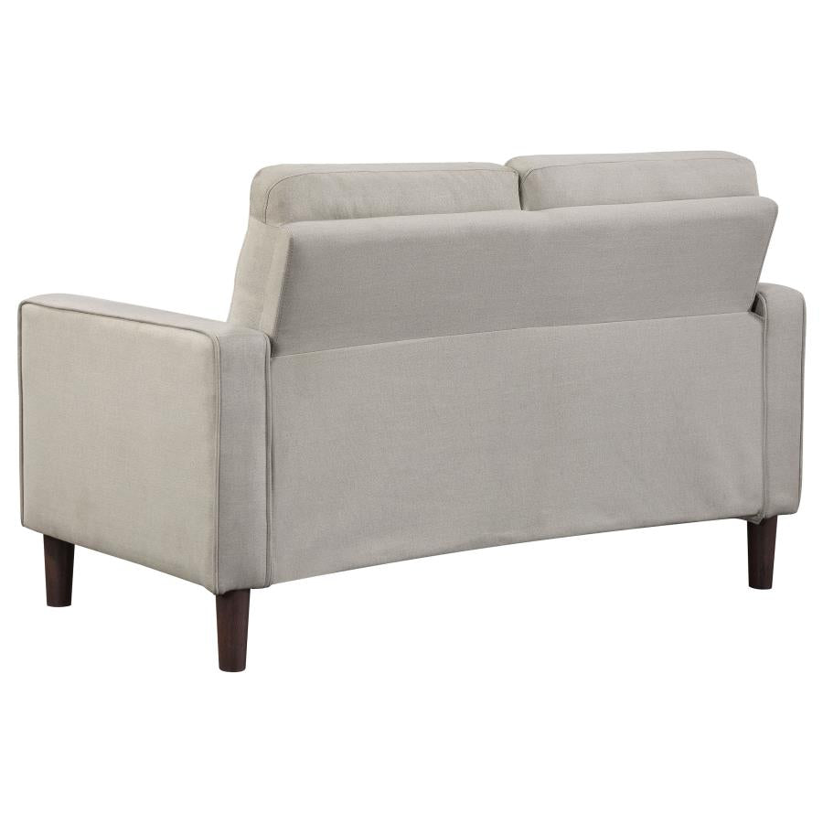 Bowen Upholstered Track Arm Tufted Loveseat Beige-6