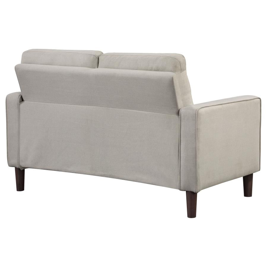 Bowen Upholstered Track Arm Tufted Loveseat Beige-7