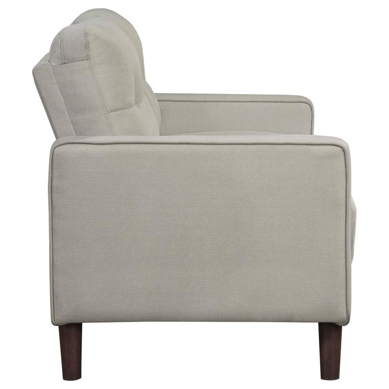 Bowen Upholstered Track Arm Tufted Loveseat Beige-zoom-