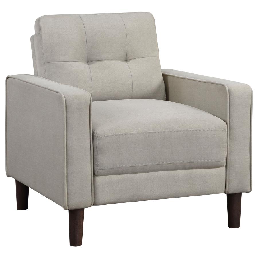 Bowen Upholstered Track Arm Tufted Accent Chair Beige-zoom-1