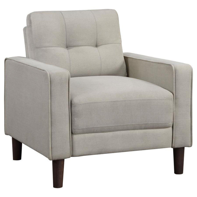 Bowen Upholstered Track Arm Tufted Accent Chair Beige-zoom-