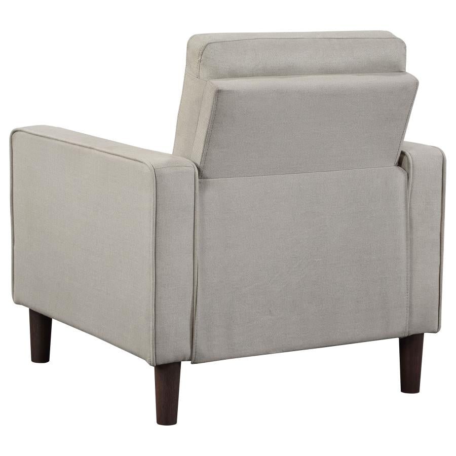 Bowen Upholstered Track Arm Tufted Accent Chair Beige-6