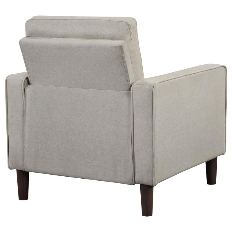 Bowen Upholstered Track Arm Tufted Accent Chair Beige-zoom-