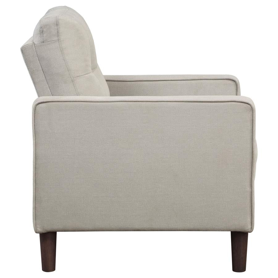 Bowen Upholstered Track Arm Tufted Accent Chair Beige-zoom-8