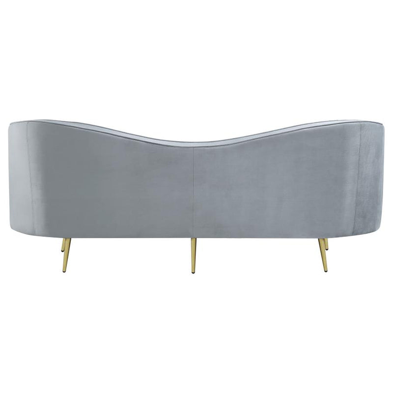 Sophia 3-piece Upholstered Channel Tufted Sofa Set Grey-zoom-
