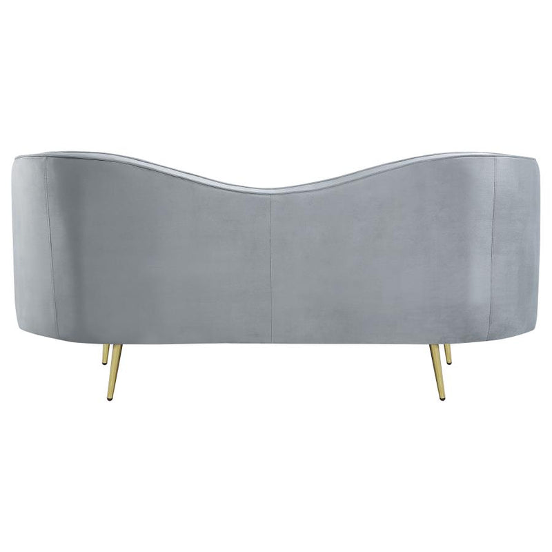 Sophia 3-piece Upholstered Channel Tufted Sofa Set Grey-zoom-