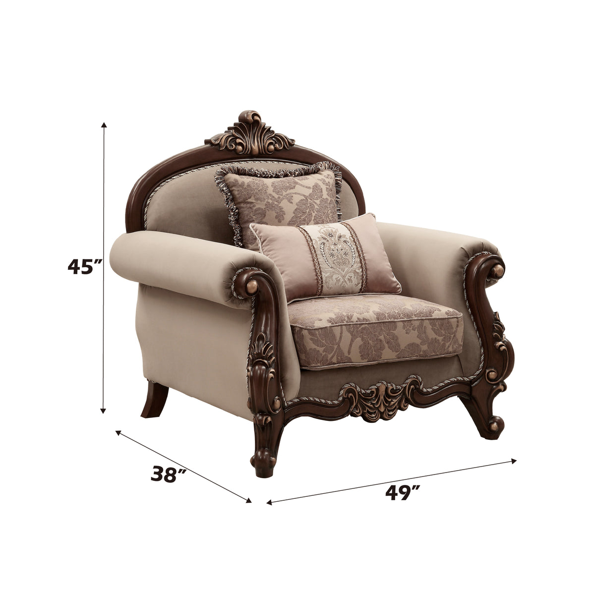ACME Mehadi Accent Chair – angle view – Lusso Furniture Miami