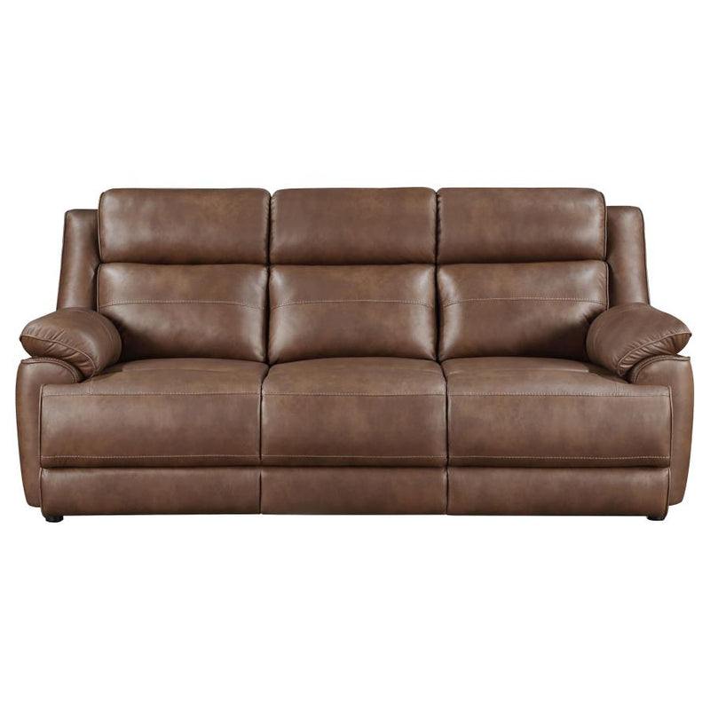 Ellington 2-piece Upholstered Padded Arm Sofa Set Dark Brown-zoom-