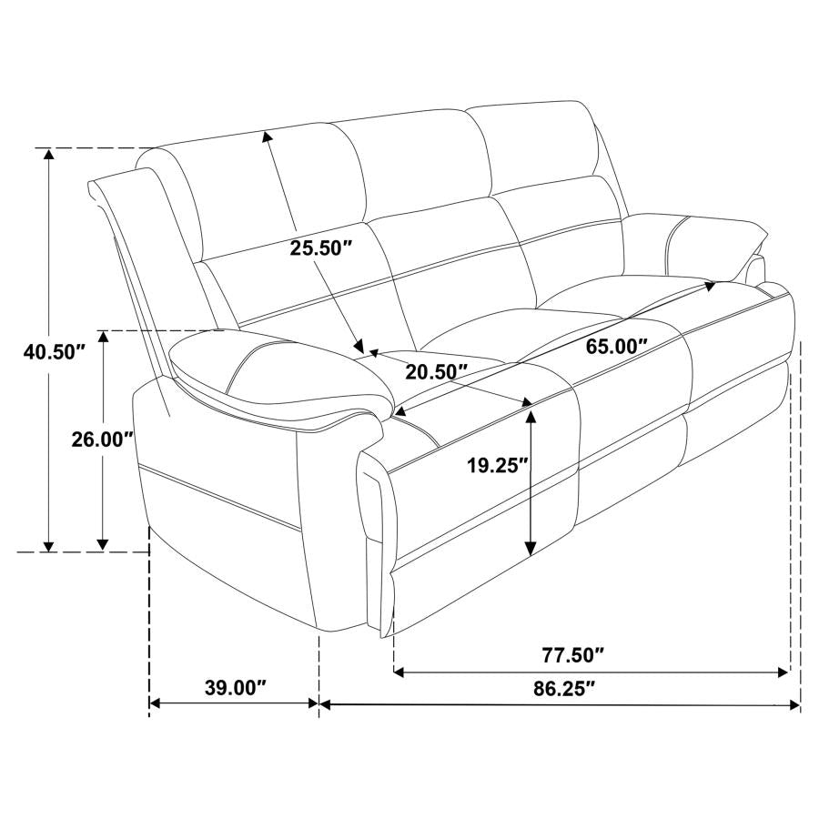 Ellington 2-piece Upholstered Padded Arm Sofa Set Dark Brown-zoom-12