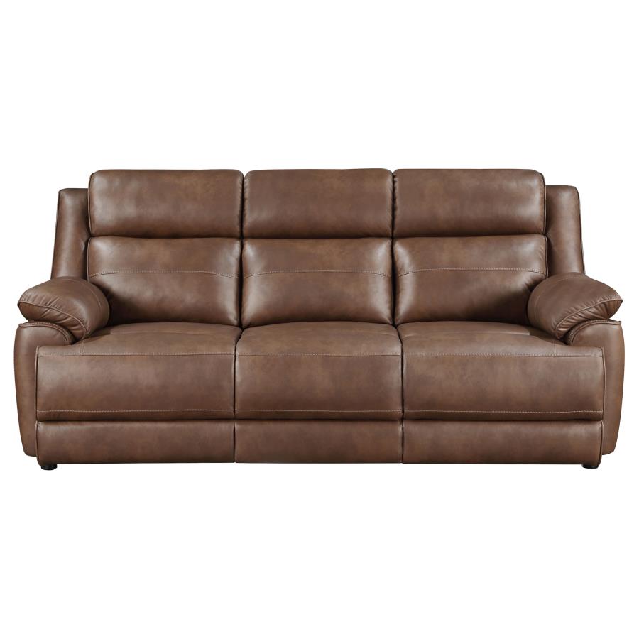 Ellington 3-piece Upholstered Padded Arm Sofa Set Dark Brown-zoom-4