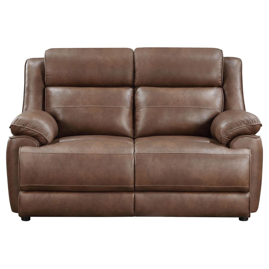 Ellington 3-piece Upholstered Padded Arm Sofa Set Dark Brown-8