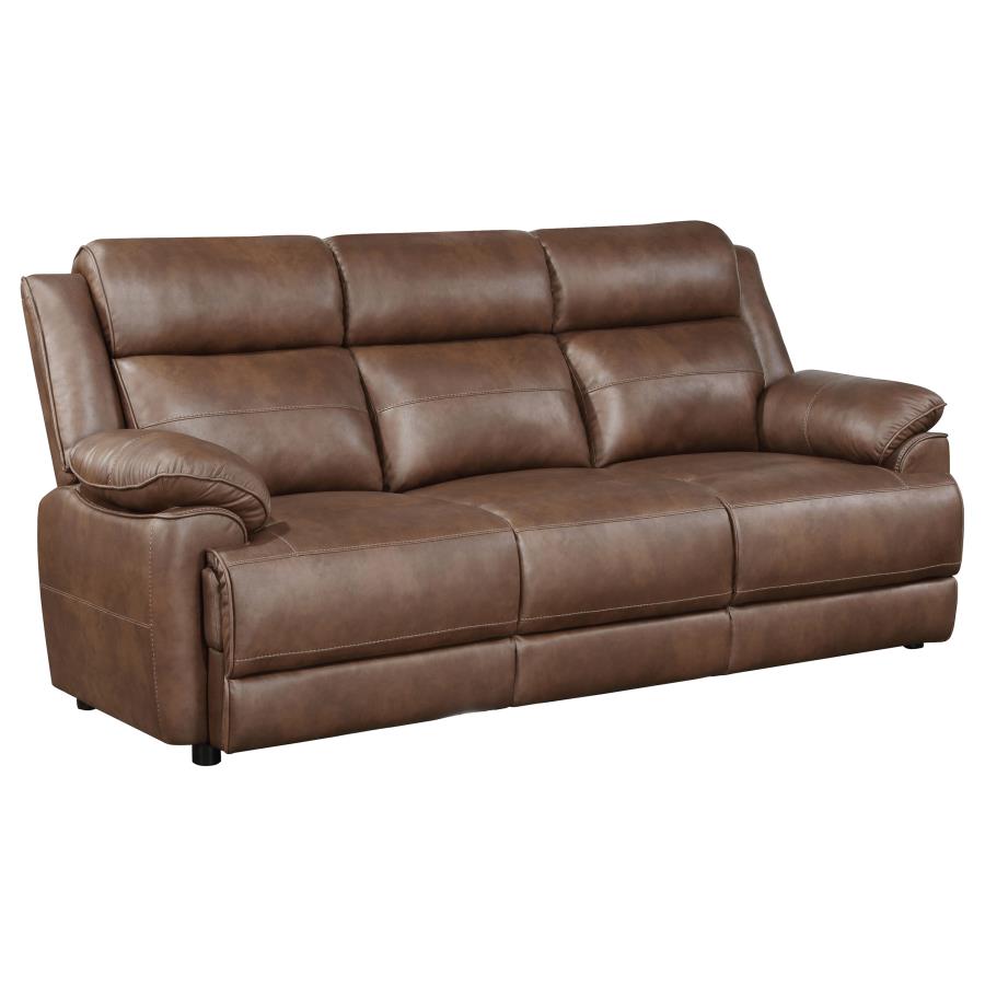 Ellington Upholstered Padded Arm Sofa Dark Brown-zoom-1