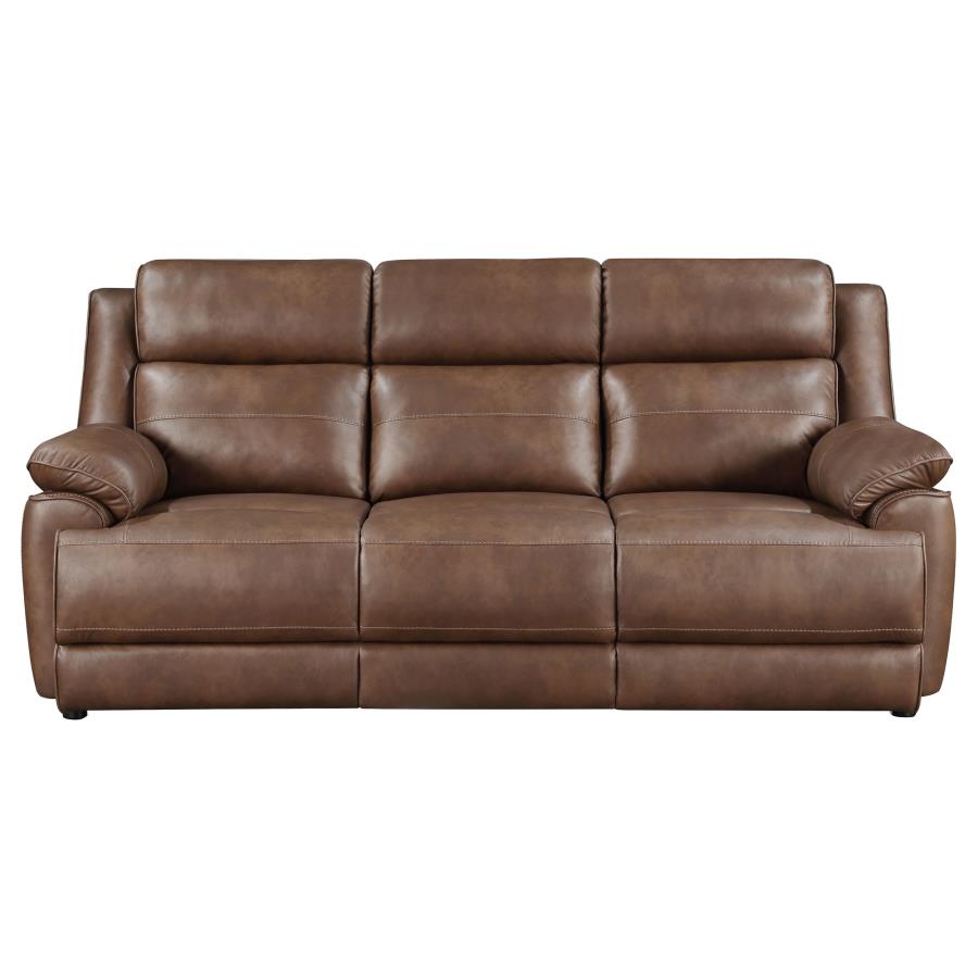 Ellington Upholstered Padded Arm Sofa Dark Brown-3