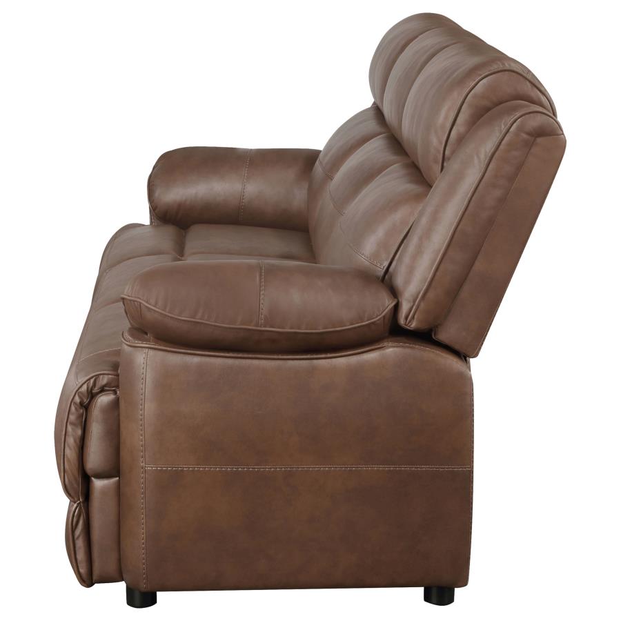 Ellington Upholstered Padded Arm Sofa Dark Brown-5