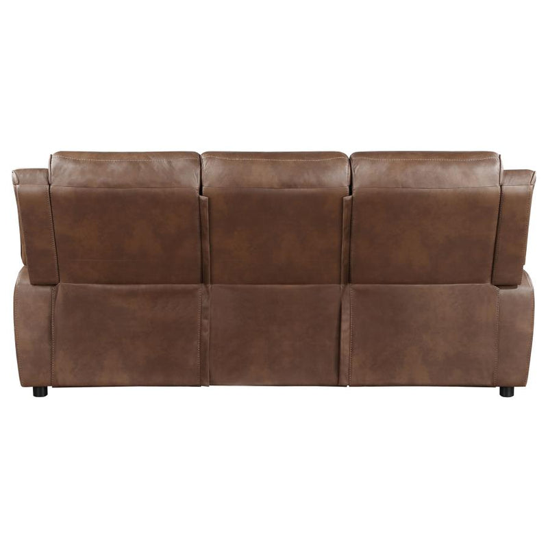 Ellington Upholstered Padded Arm Sofa Dark Brown-zoom-