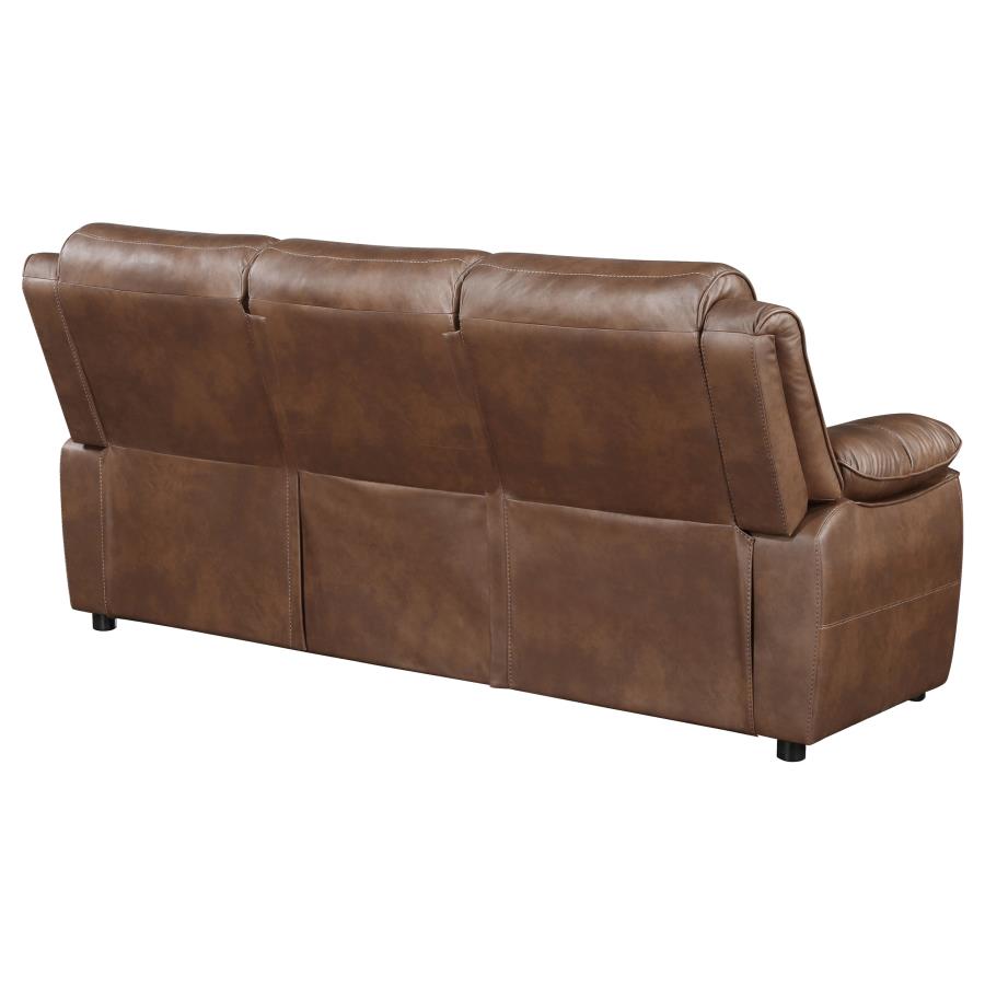Ellington Upholstered Padded Arm Sofa Dark Brown-8