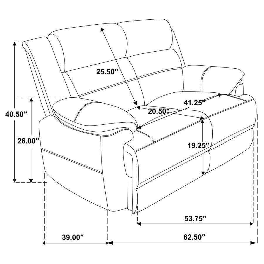Ellington Upholstered Padded Arm Loveseat Dark Brown-11