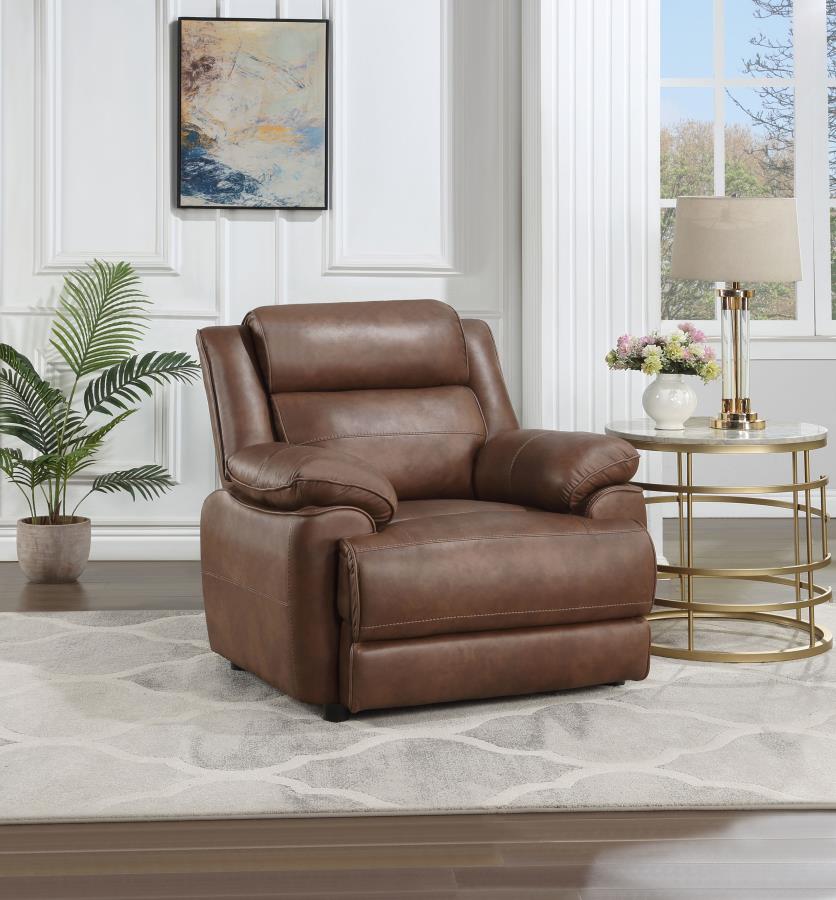 Ellington Upholstered Padded Arm Accent Chair Dark Brown-zoom-2