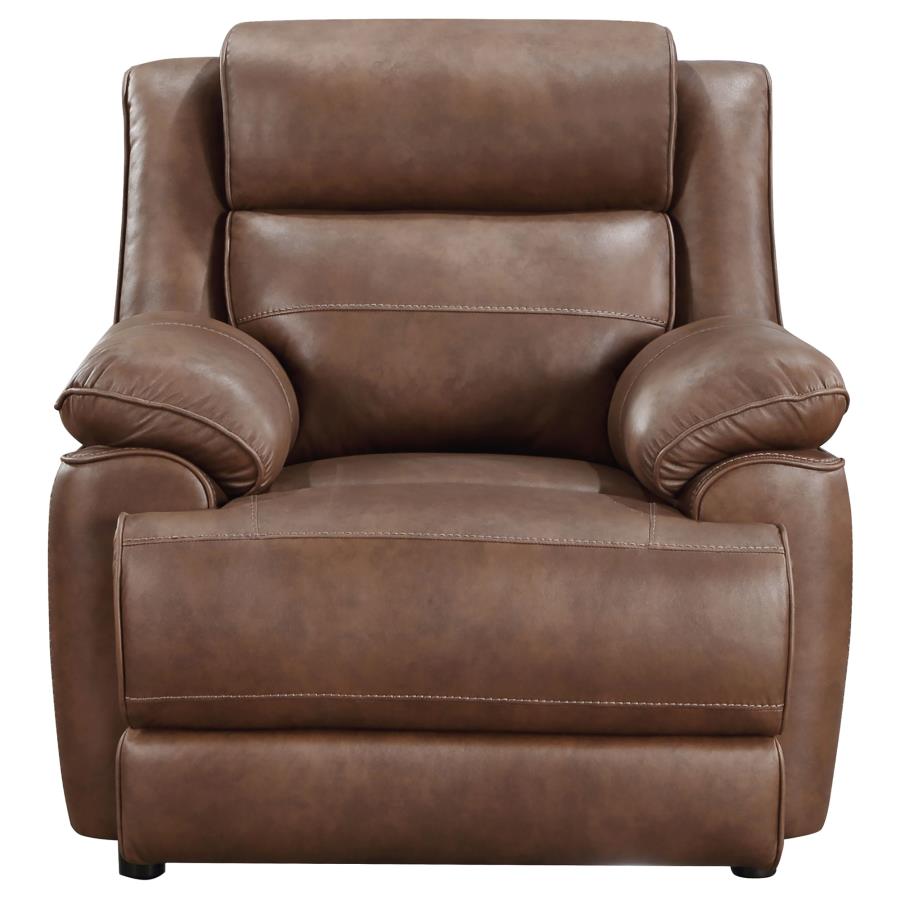 Ellington Upholstered Padded Arm Accent Chair Dark Brown-3