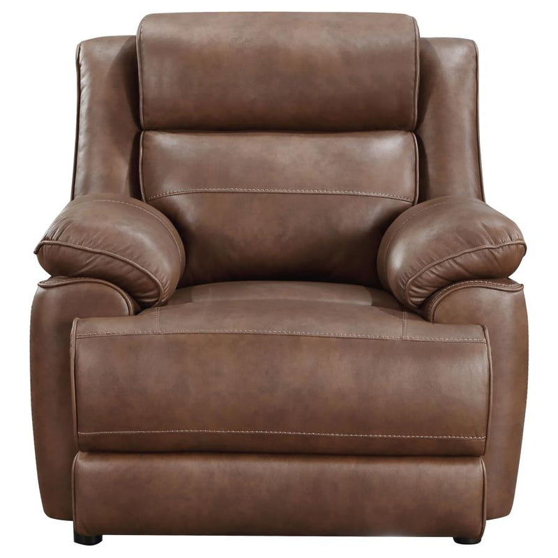 Ellington Upholstered Padded Arm Accent Chair Dark Brown-zoom-