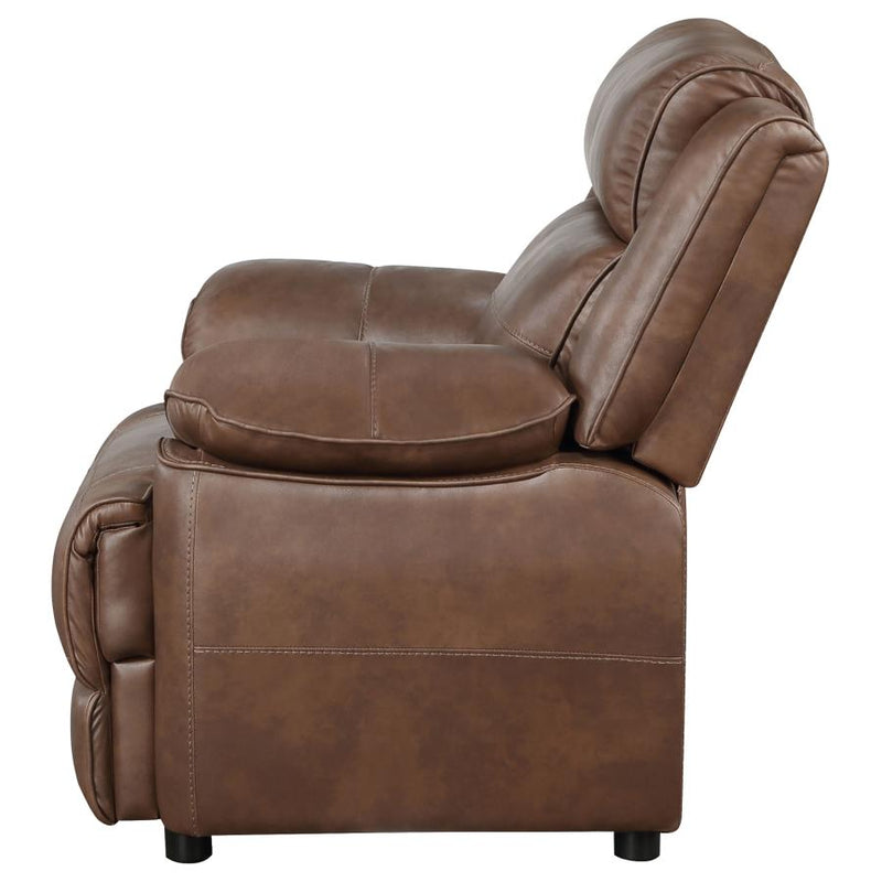 Ellington Upholstered Padded Arm Accent Chair Dark Brown-zoom-