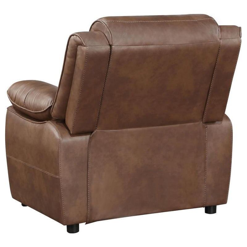Ellington Upholstered Padded Arm Accent Chair Dark Brown-zoom-